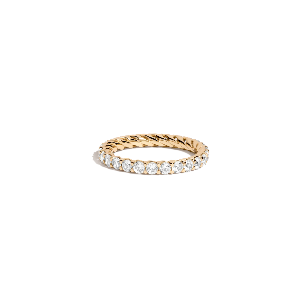 Lab Grown White Sapphire Birthstone Heritage Ring