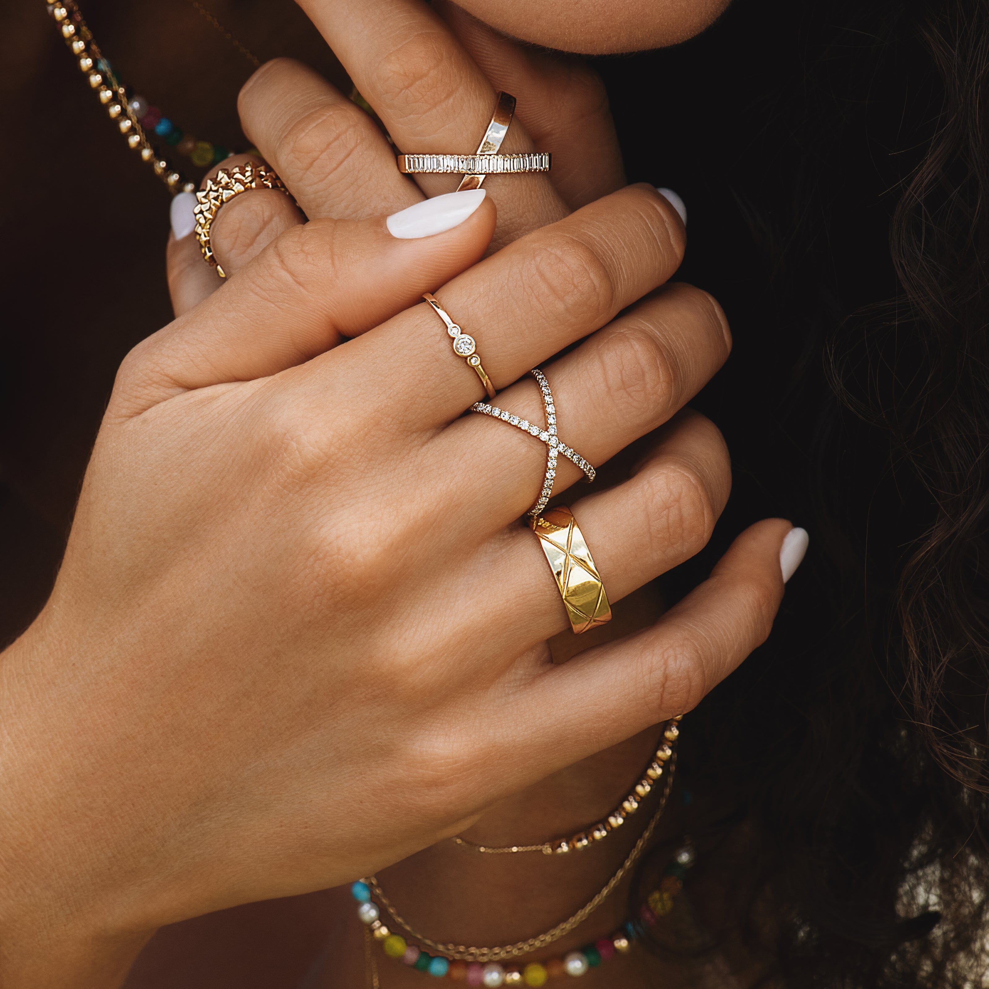 Quilted Gold Ring