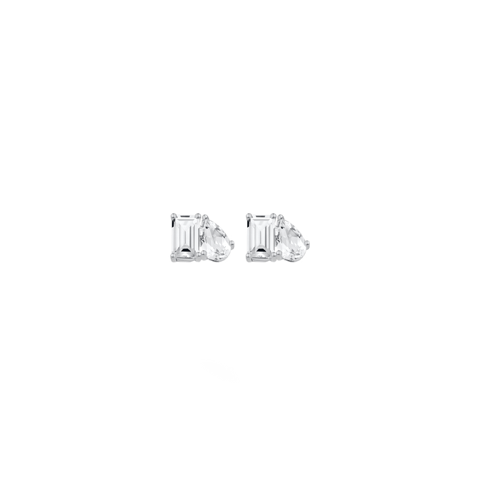 Toi et Moi Gemstone Mini Classic Earring - London Blue Topaz & White Topaz Vermeil White Gold Single First