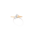 Toi et Moi Gemstone Mini Heirloom Ring - Garnet & White Topaz