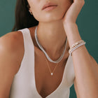 Round Gemstone Solitaire Necklace