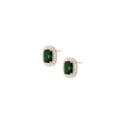 Lab Grown Green Emerald Alexandra Earrings