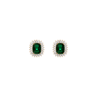 Lab Grown Green Emerald Alexandra Earrings