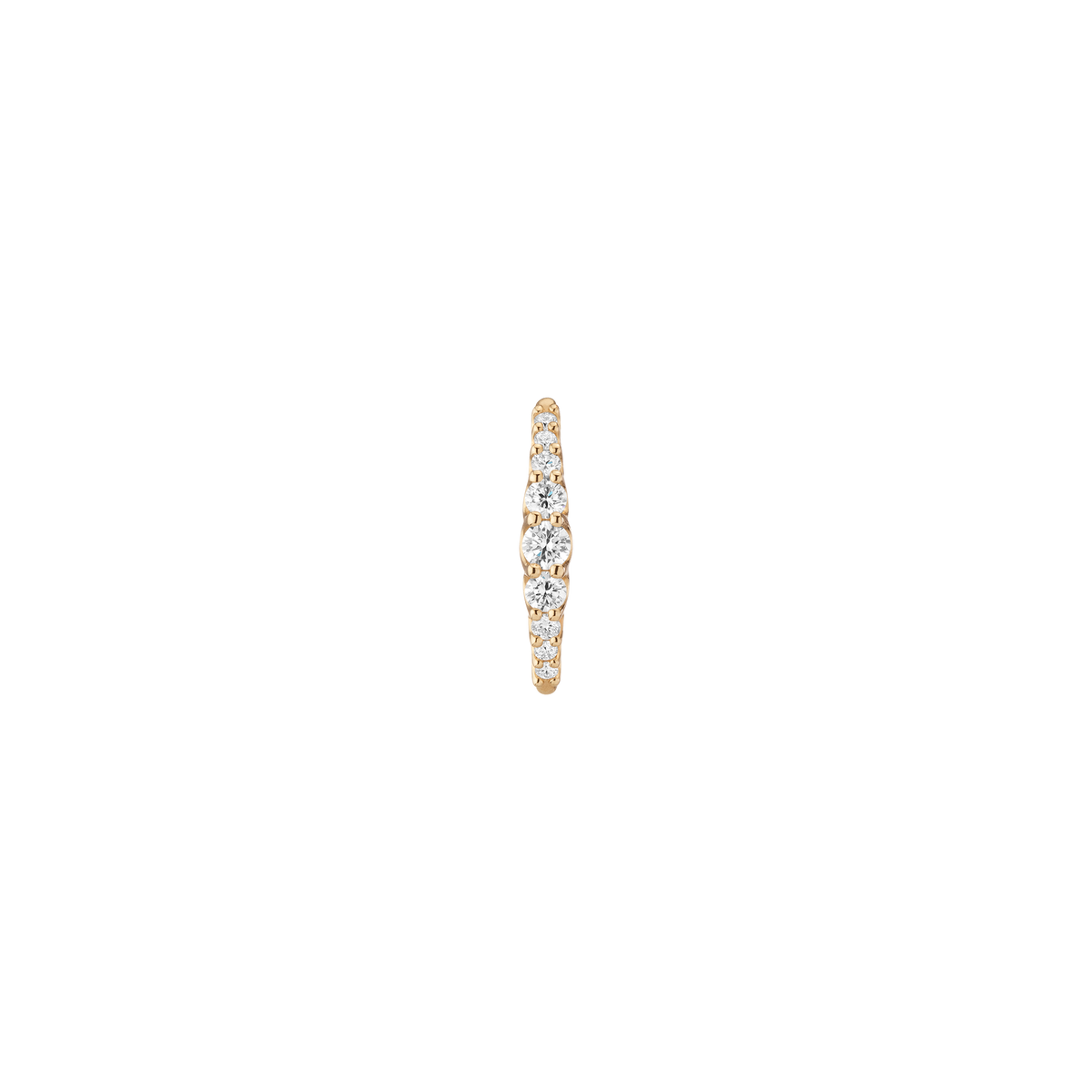 Lab Grown Diamond Eternity Stud Earrings 14k Yellow Gold Single First