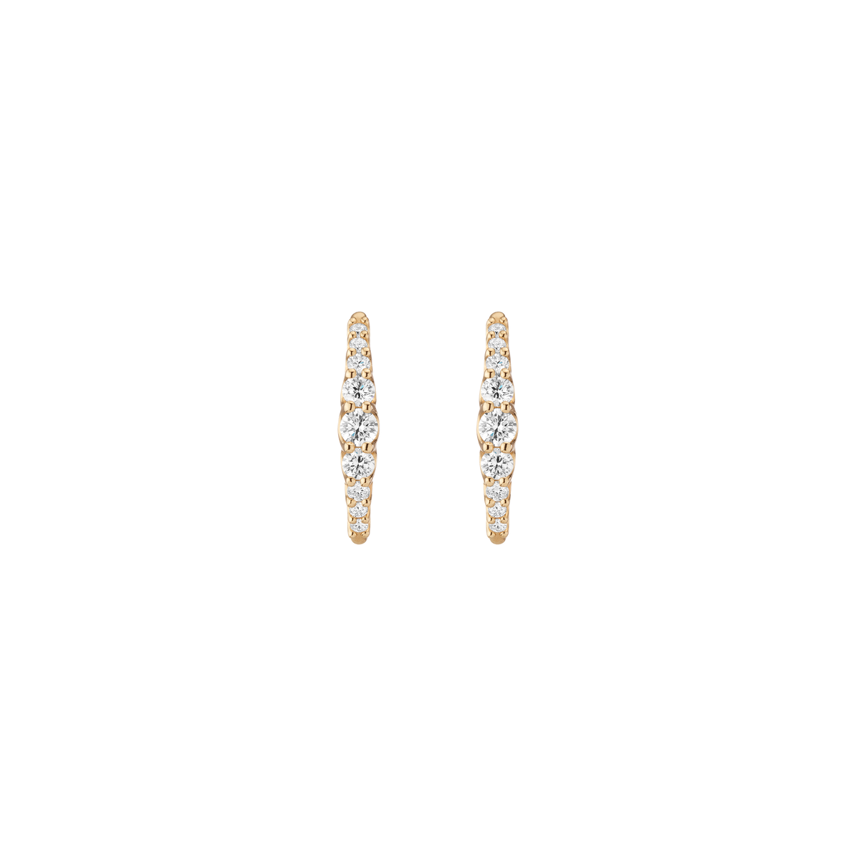 Lab Grown Diamond Eternity Stud Earrings 14k Yellow Gold Pair First