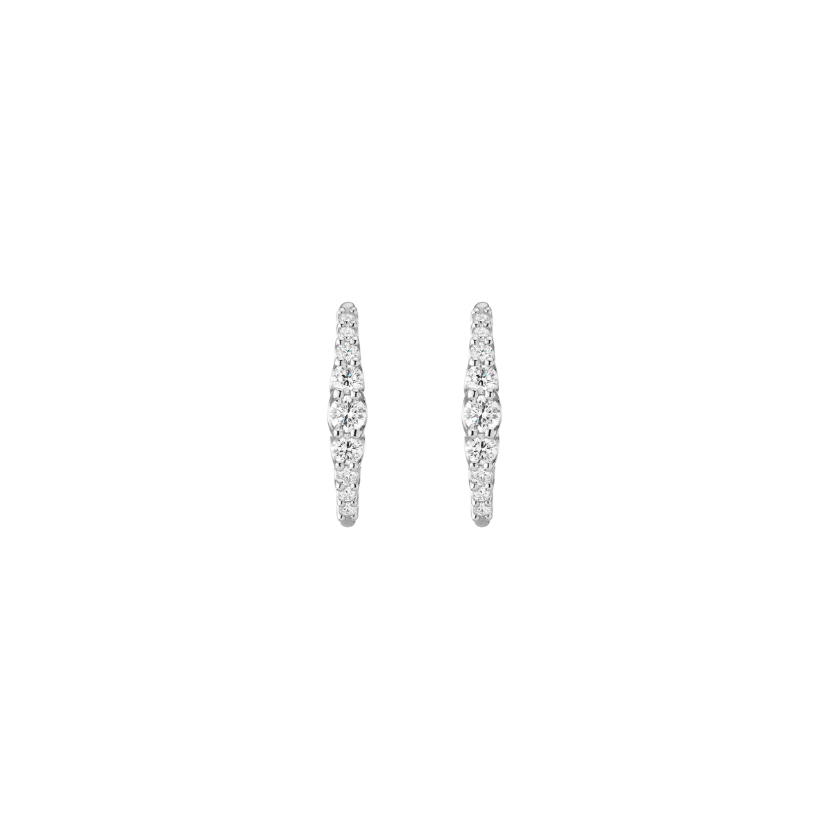 Lab Grown Diamond Eternity Stud Earrings 14k White Gold Pair First