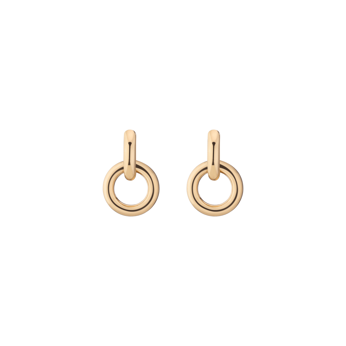 Bold Connection Earrings Stainless Steel Yellow Gold