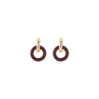 Maroon Bold Connection Earrings