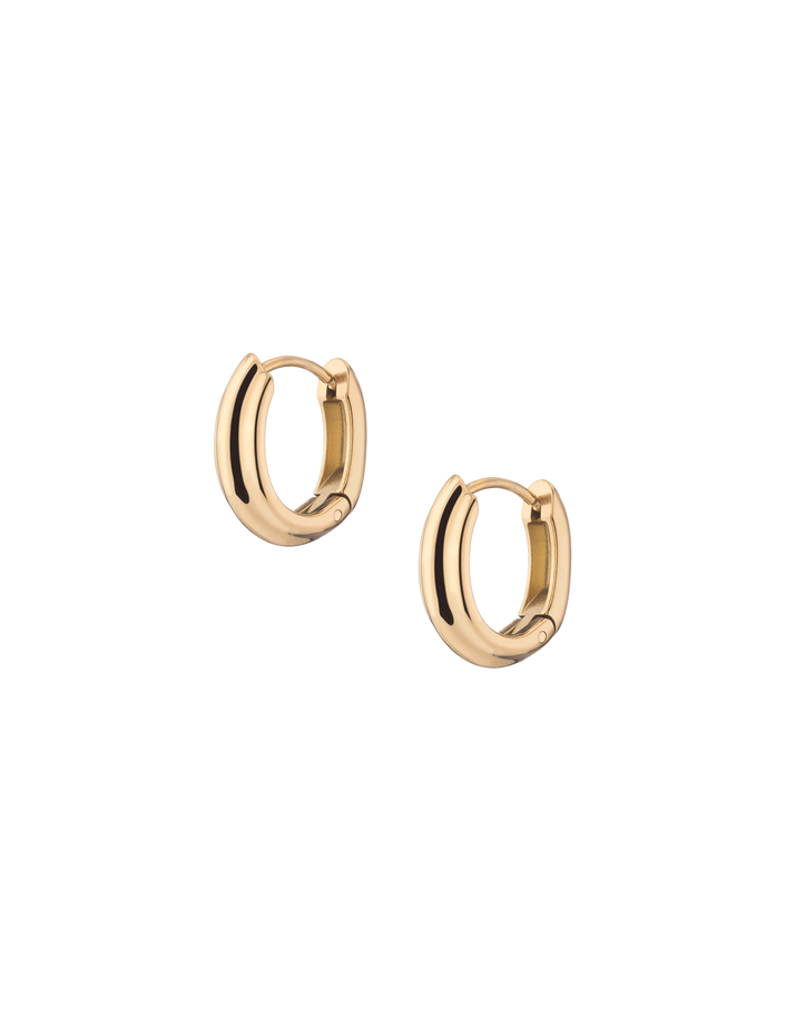 Mini Tidal Hoop Earrings Stainless Steel Yellow Gold First