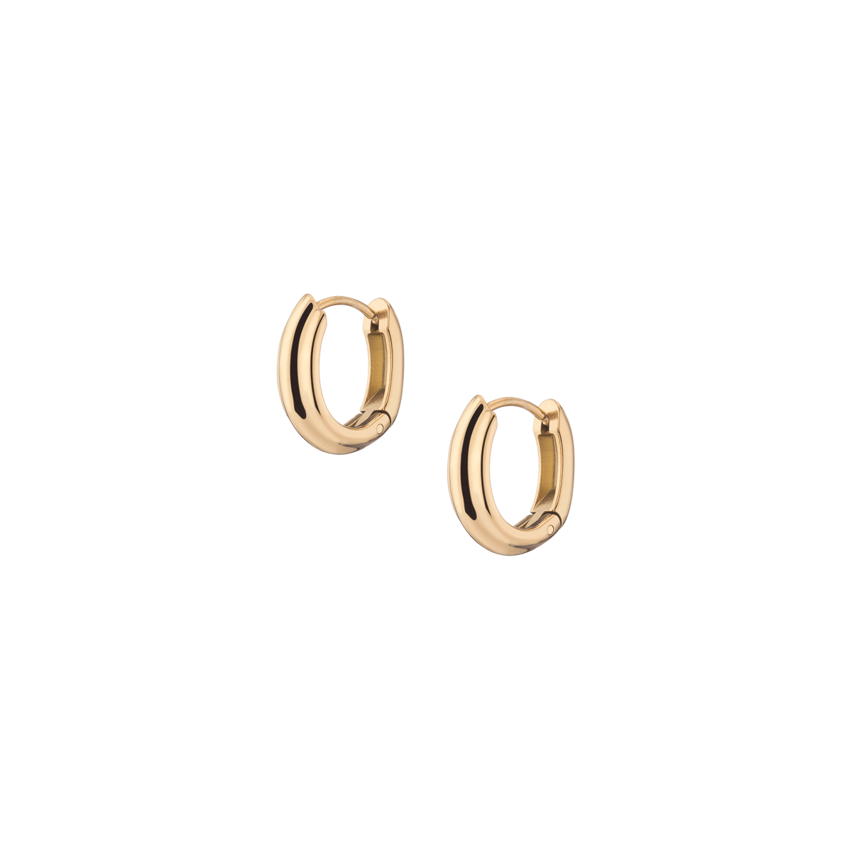 Mini Tidal Hoop Earrings Stainless Steel Yellow Gold First