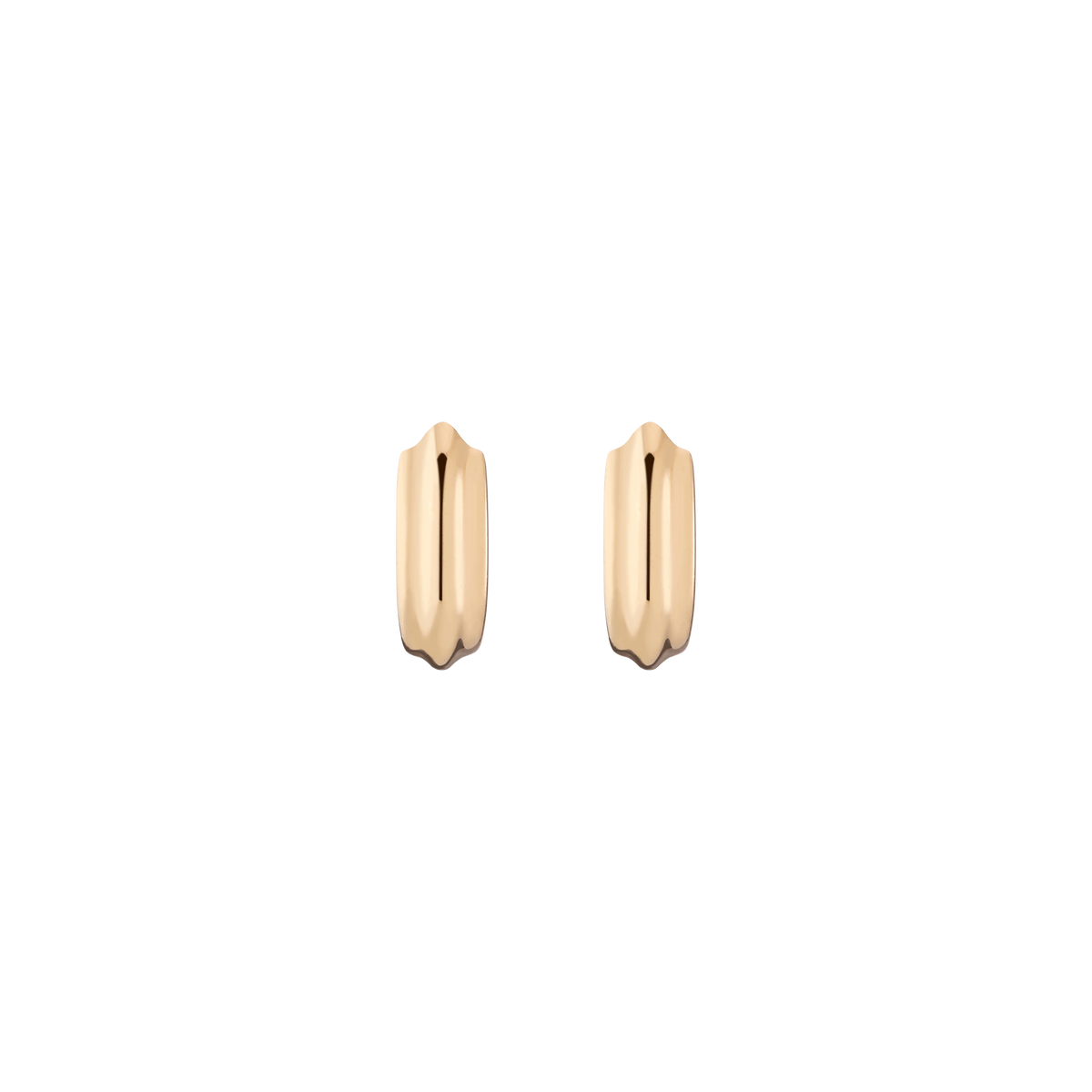 Mini Tidal Hoop Earrings Stainless Steel Yellow Gold