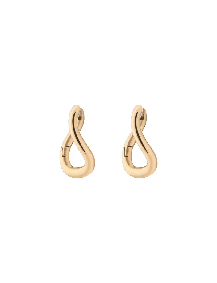 Curve Hoop Earrings Stainless Steel Yellow Gold First
