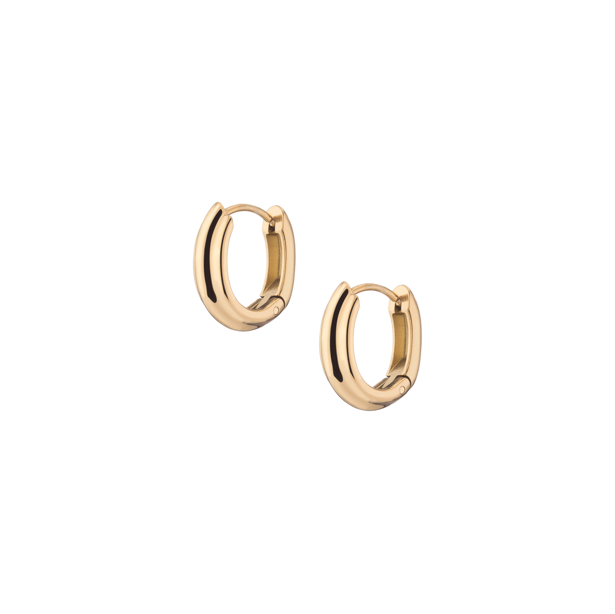 Tidal Hoop Earrings Stainless Steel Yellow Gold First