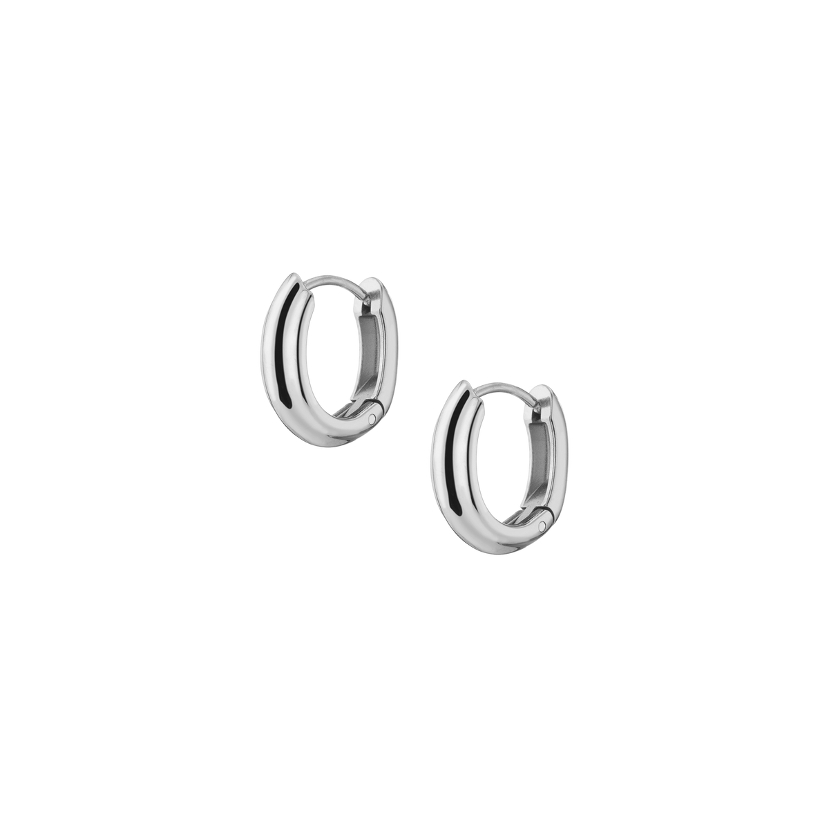 Tidal Hoop Earrings Stainless Steel White Gold First