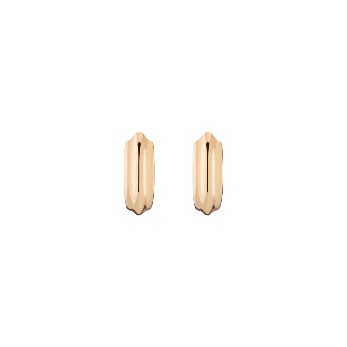 Tidal Hoop Earrings Stainless Steel Yellow Gold