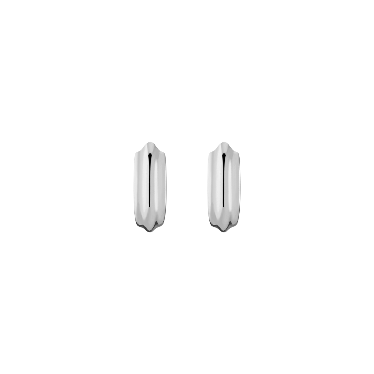 Tidal Hoop Earrings Stainless Steel White Gold