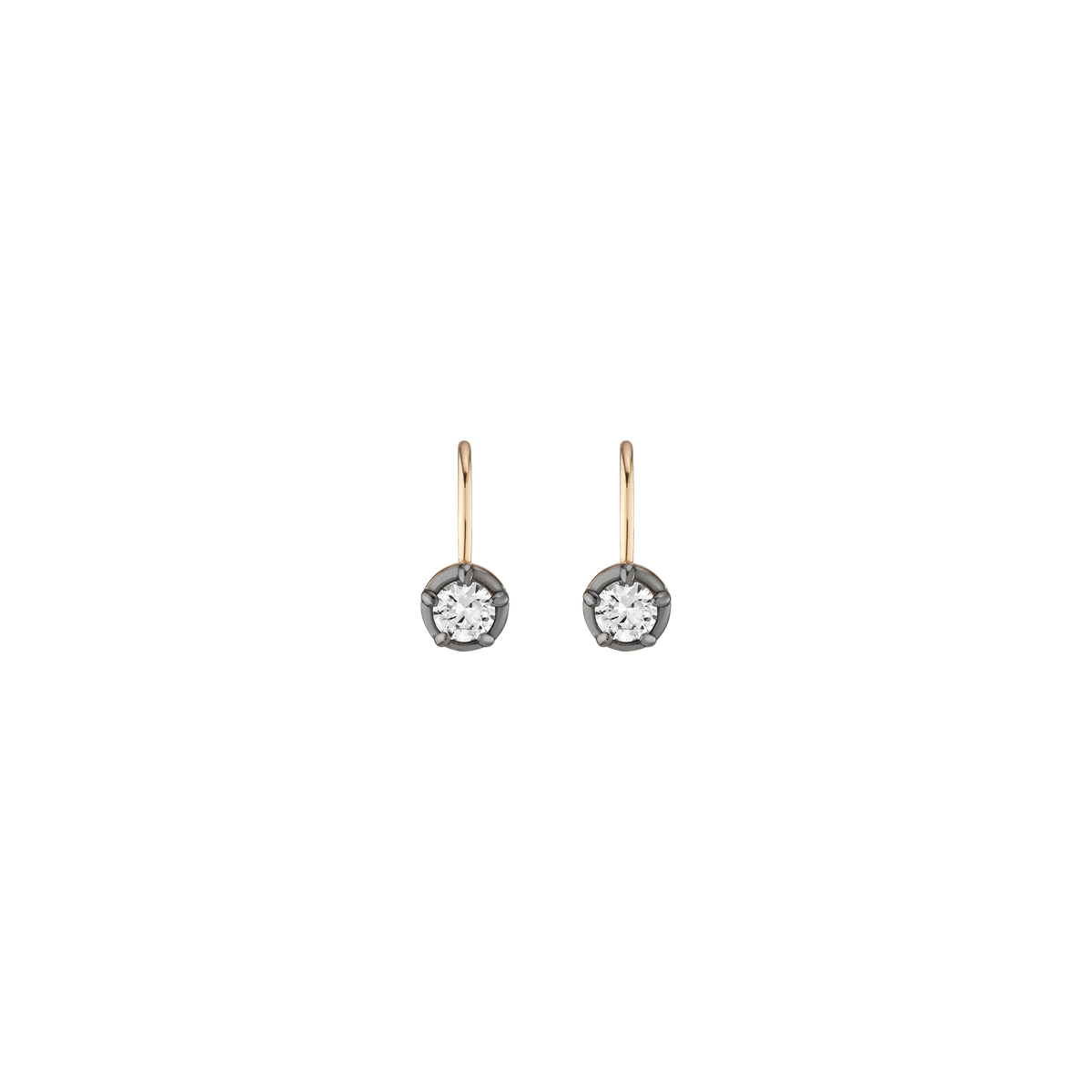 Black Rhodium Georgian Drop Earrings Vermeil Black Rhodium First