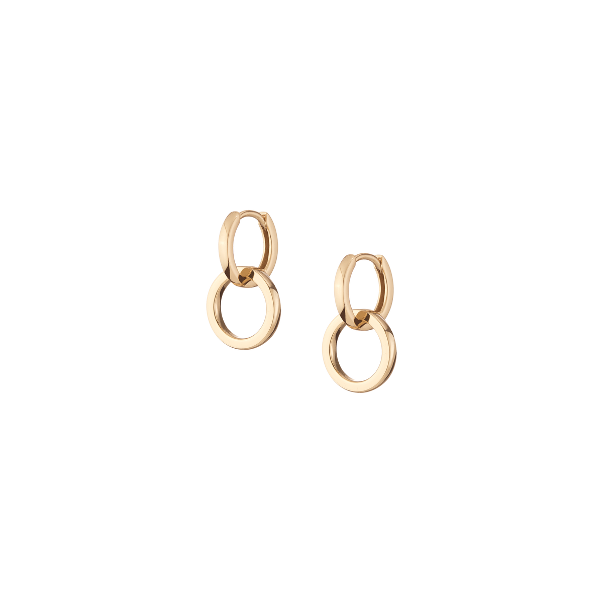 Connection Interlock Earrings Vermeil Yellow Small Top Yellow Small Bottom