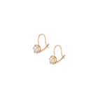 Lab Grown White Sapphire Georgian Drop Earrings
