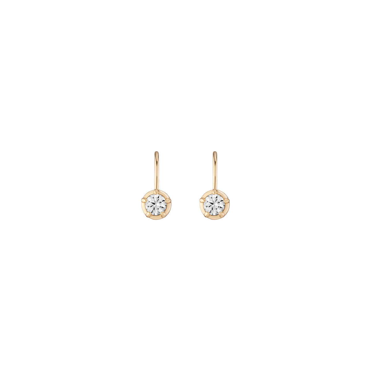Lab Grown Diamond Georgian Drop Earrings 14k Yellow Gold First
