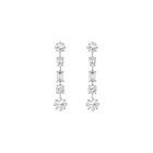 Lab Grown White Sapphire Mosaic Tennis Earrings