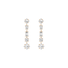 Lab Grown White Sapphire Mosaic Tennis Earrings
