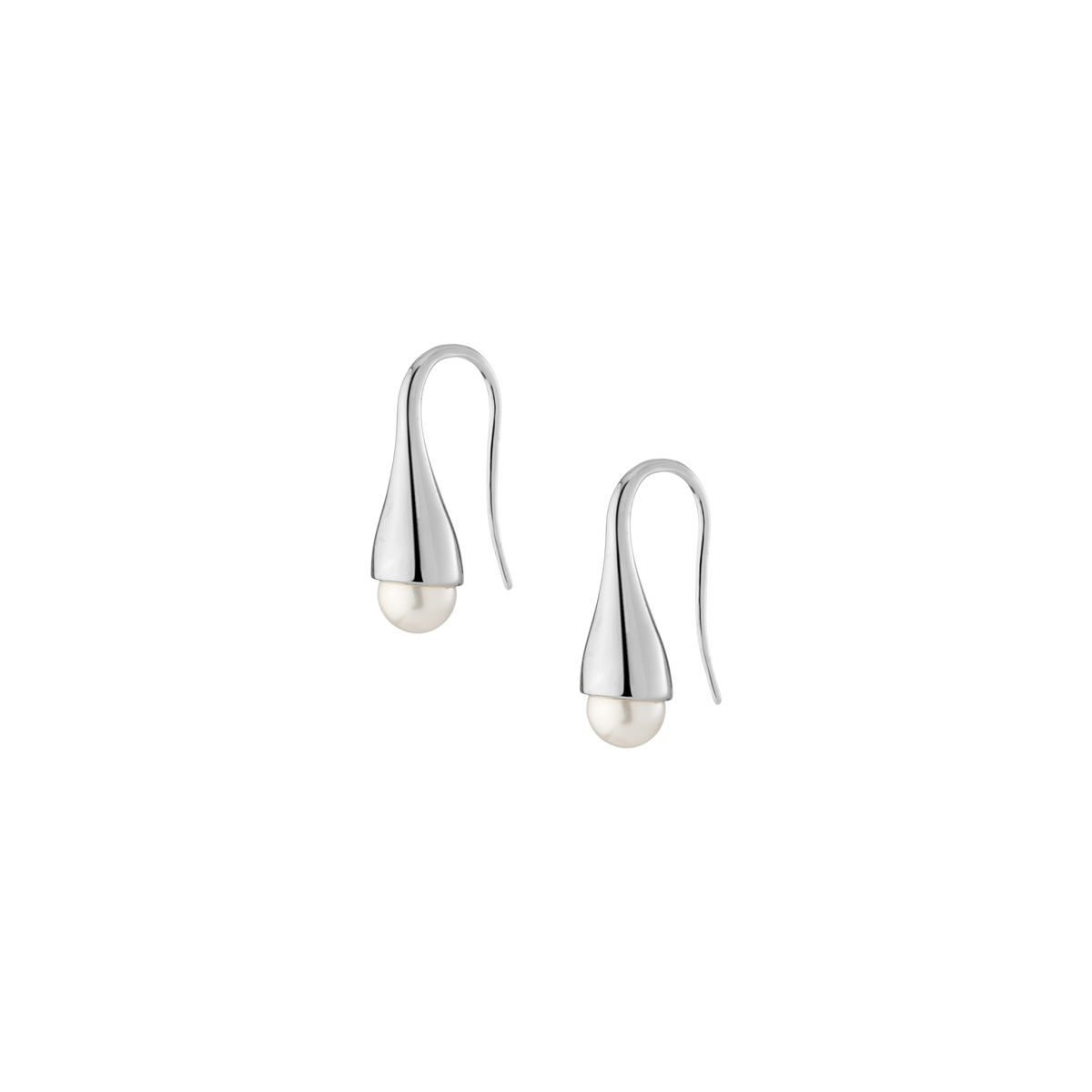 Pearl Bud Earring Vermeil White Gold