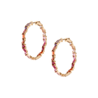 Pink Ombré Mixed Shape Hoop Earrings