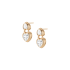 Radiant Heart Art Deco Drop Earrings