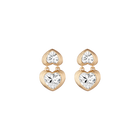 Radiant Heart Art Deco Drop Earrings