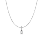 7ct Emerald Tennis Charm Necklace Set