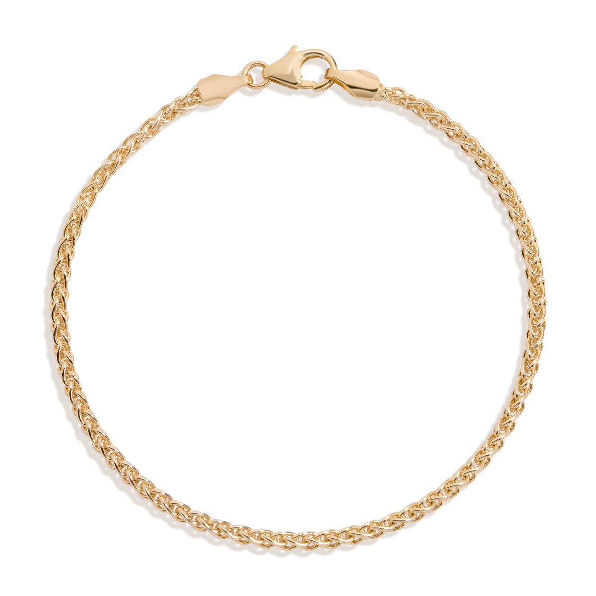 Dainty Wheat Chain Bracelet Vermeil Yellow Gold 6in 6.5in 7in 7.5in First
