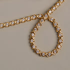 Lab Grown White Sapphire X Estate Tennis Necklace