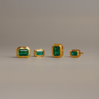 Lab Grown Emerald Heirloom Stud Earrings