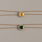 Lab Grown Green Emerald Alexandra Necklace