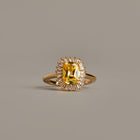 Lab Grown Yellow Canary Alexandra Ring