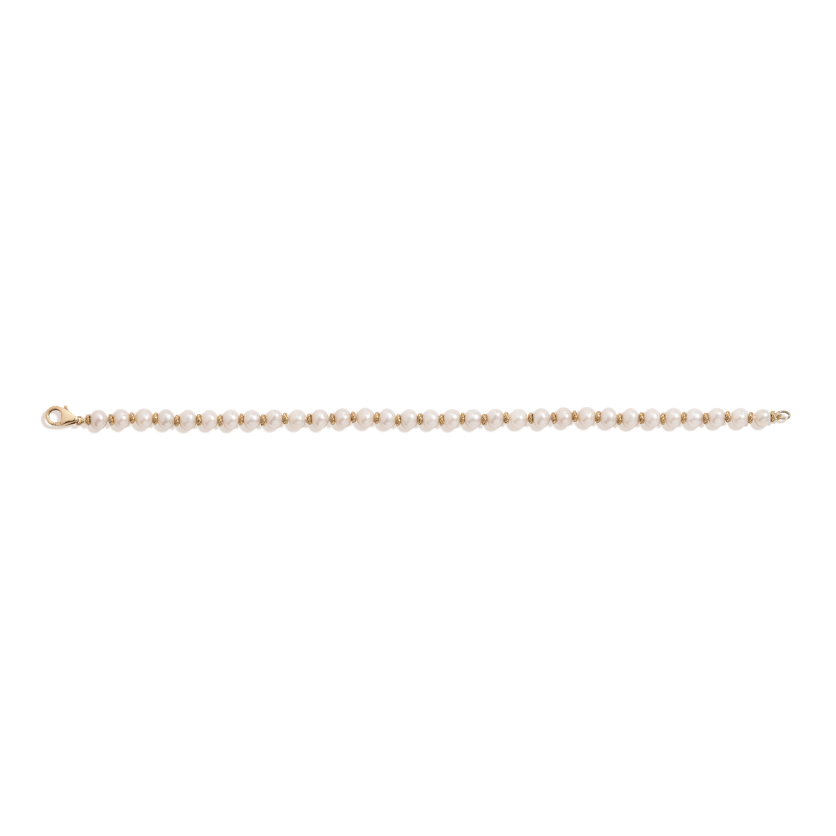 Aurate x Marilyn Monroe: Gold Knot Pearl Bracelet Vermeil Yellow Gold 6in 6.5in 7in 7.5in 
