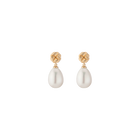 Aurate x Marilyn Monroe: Gold Knot Pearl Drop Earrings