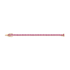 Lab Grown Pink Sapphire Heart Tennis Bracelet