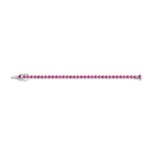 Lab Grown Pink Sapphire Heart Tennis Bracelet