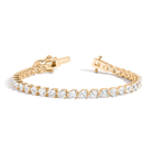 Lab Grown White Sapphire Heart Tennis Bracelet