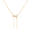 Herringbone Bow Choker Vermeil Yellow Gold 14in 16in First