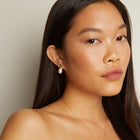 Lab Grown Emerald Heirloom Pearl Drop Earrings