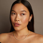 Round Lab Grown Diamond Huggie Earrings