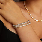 10ct Lab Grown Diamond Hinged Tennis Bracelet