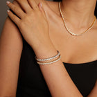 10ct Lab Grown Diamond Hinged Tennis Bracelet