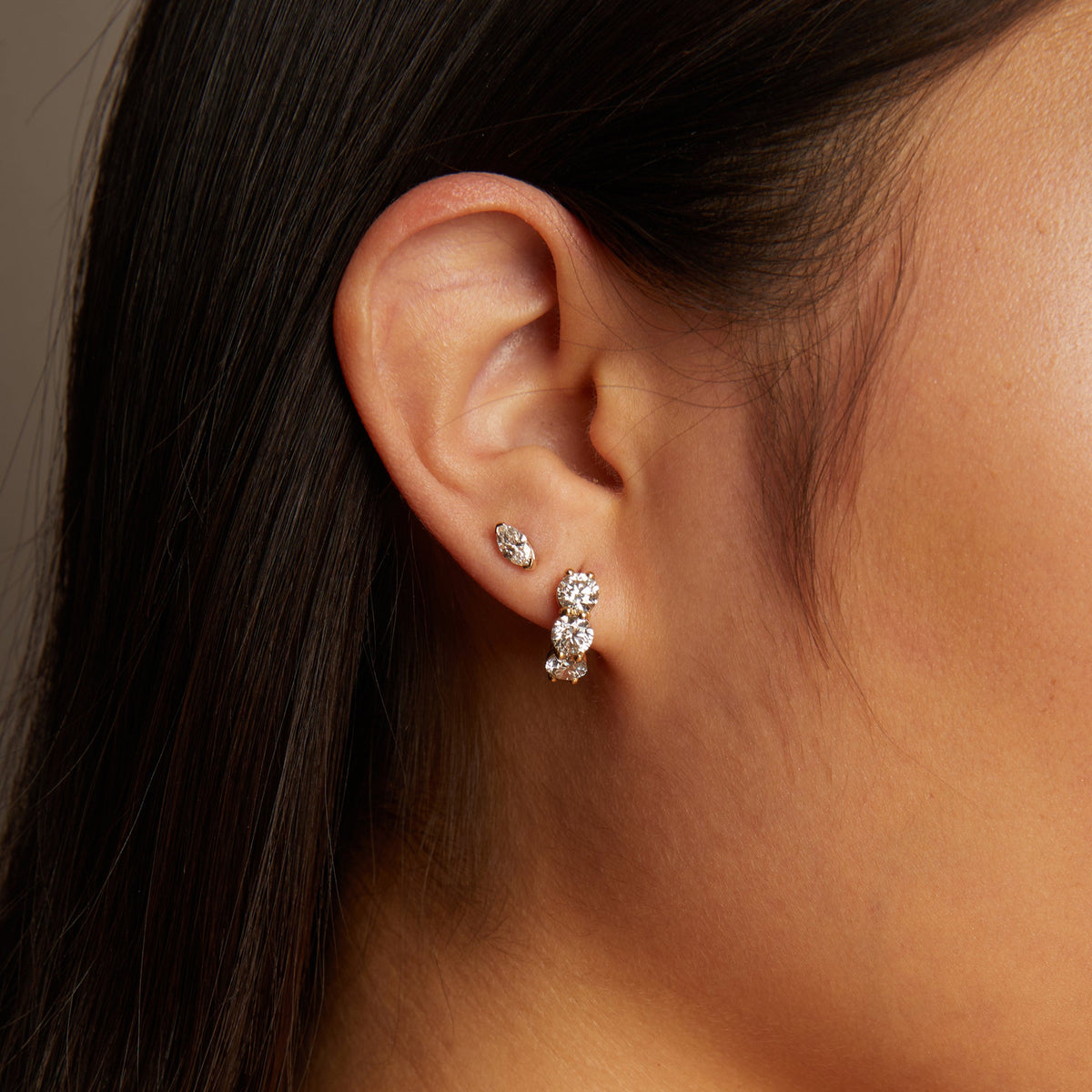 0.5ct Marquise Lab Grown Diamond Stud Earrings