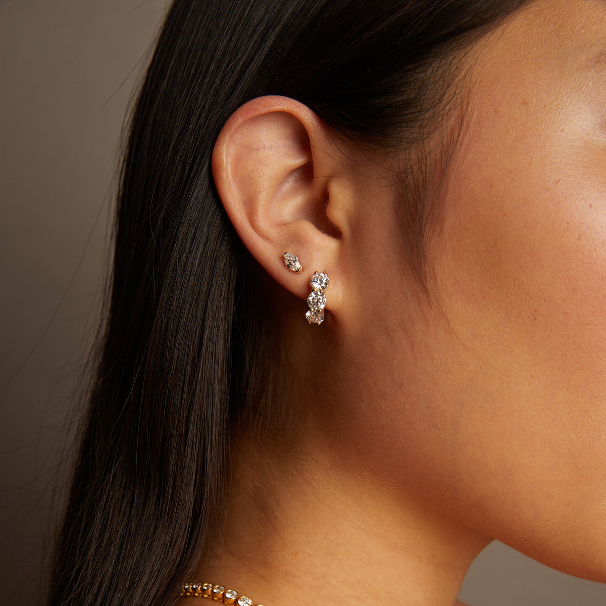 0.5ct Marquise Lab Grown Diamond Stud Earrings