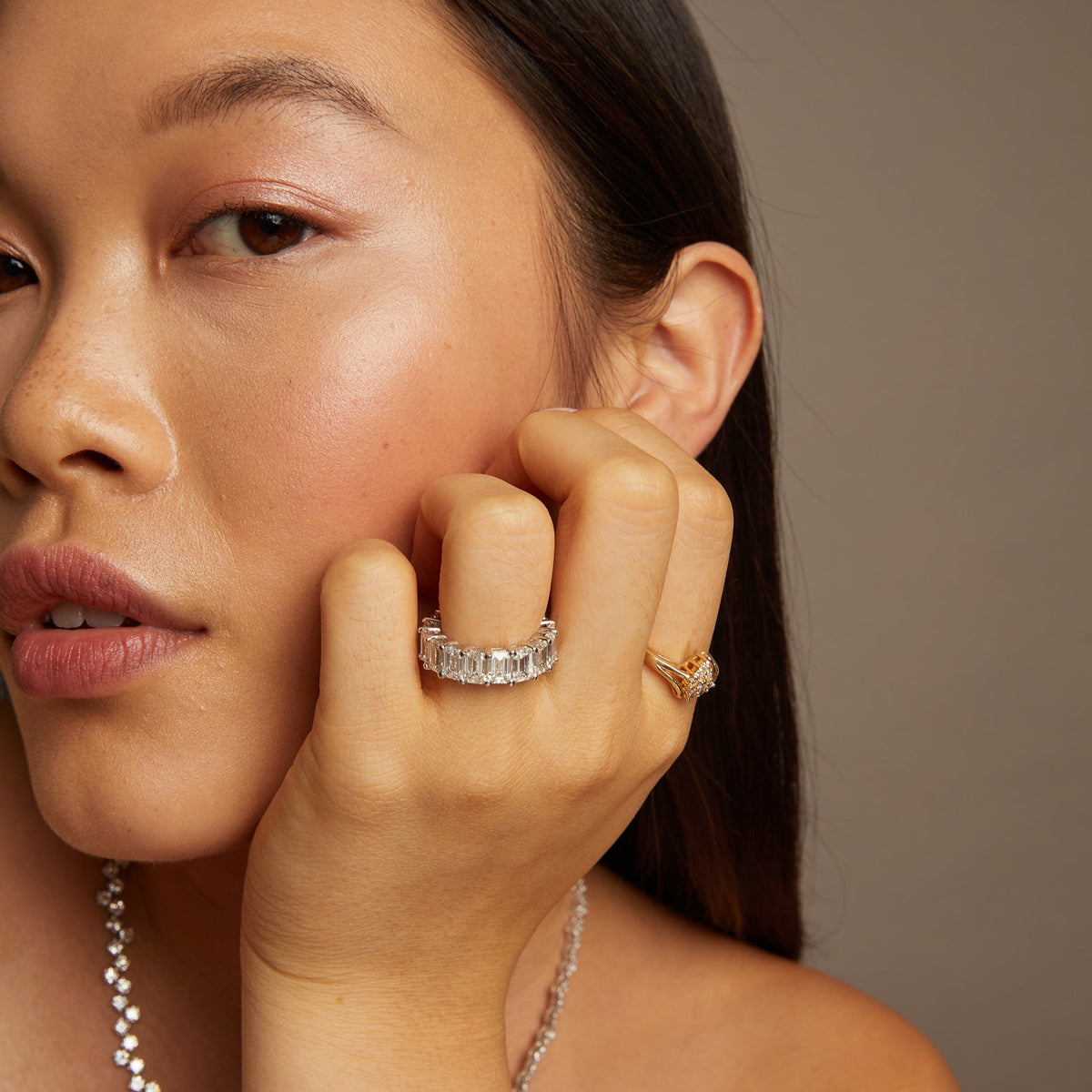 10ct Lab Grown Diamond Emerald Cut Ring