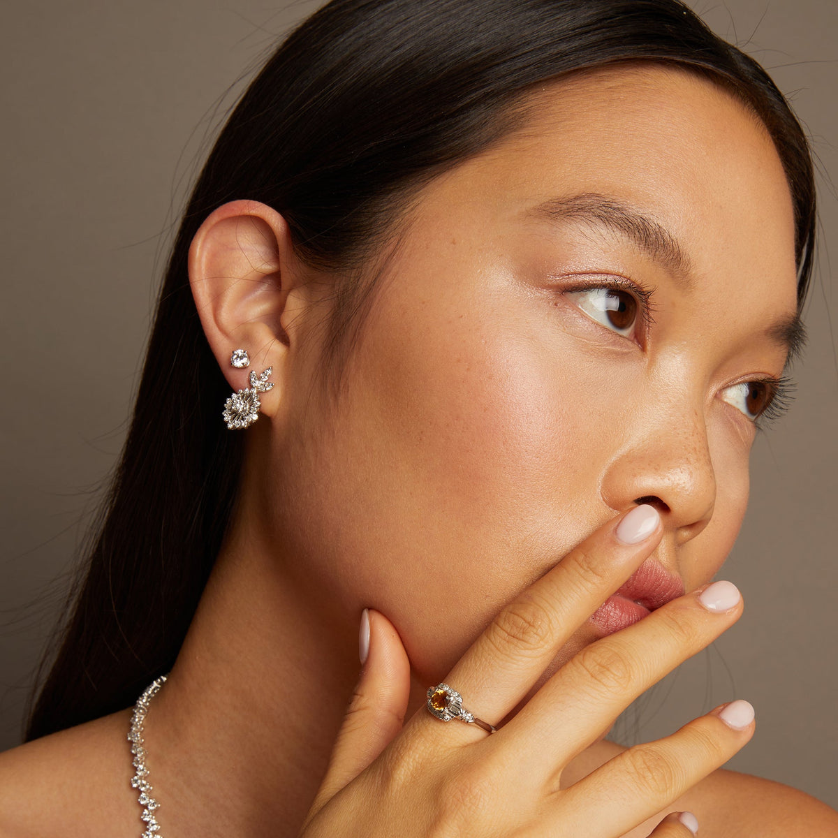 1ct Round Lab Grown Diamond Stud Earrings